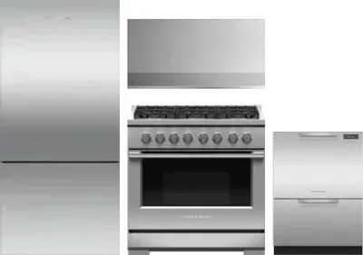 4 Piece Package Includes Refrigerator, Range, Hood And Dishwasher